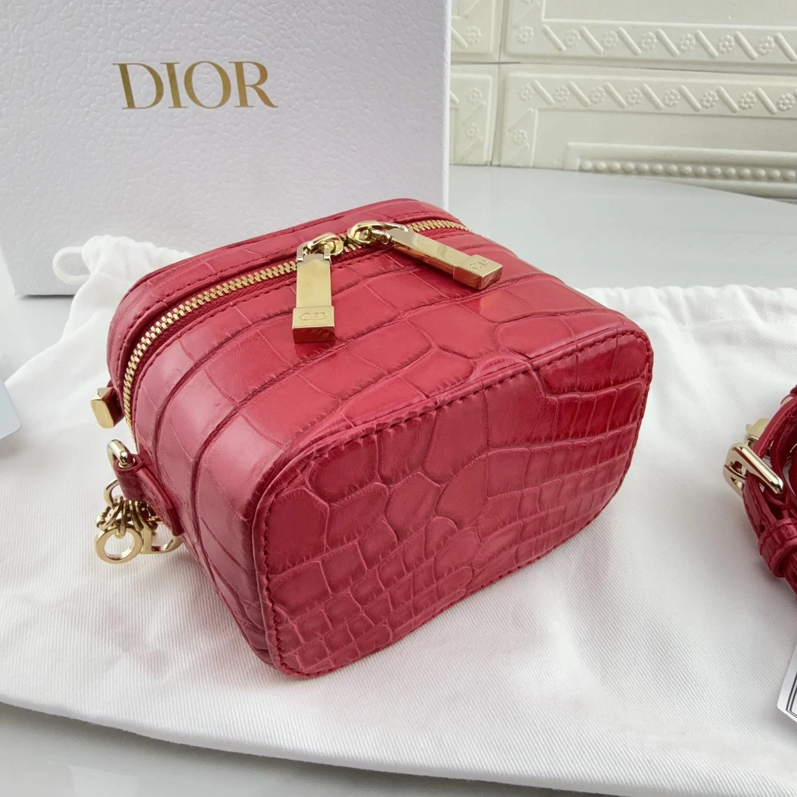 Dior Vanity Red Top Handle Excellent