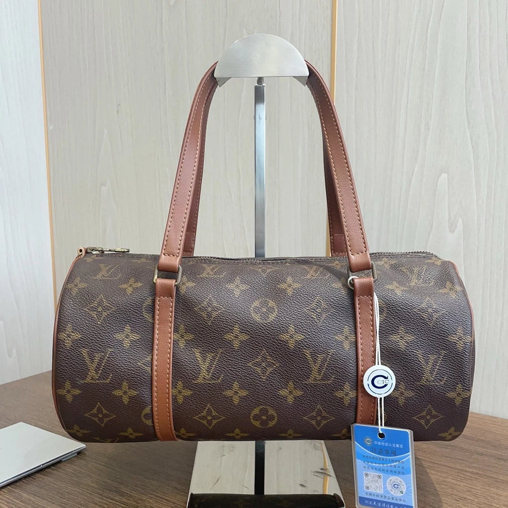Louis Vuitton Papillon30 Pouch Monogram Canvas 2-Way Handbag Shoulder Bag