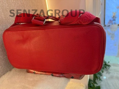 MCM Red Backpack Unisex Classic Fashion