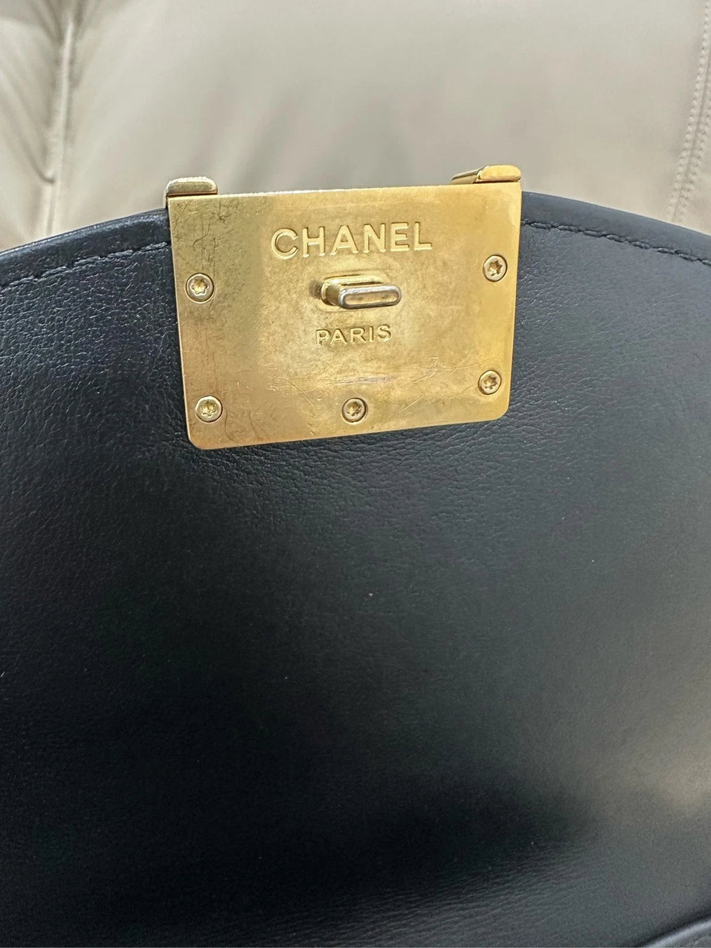 CHANEL Black Patent Leather Crossbody Bag For Women