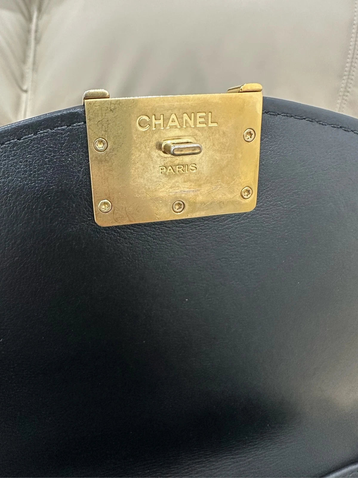 CHANEL Black Patent Leather Crossbody Bag For Women