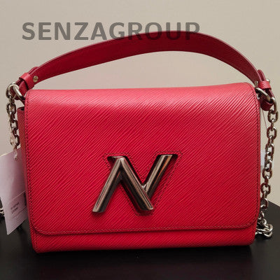 Louis Vuitton Twist Red Silver Medium Chain Shoulder Bag Handbag