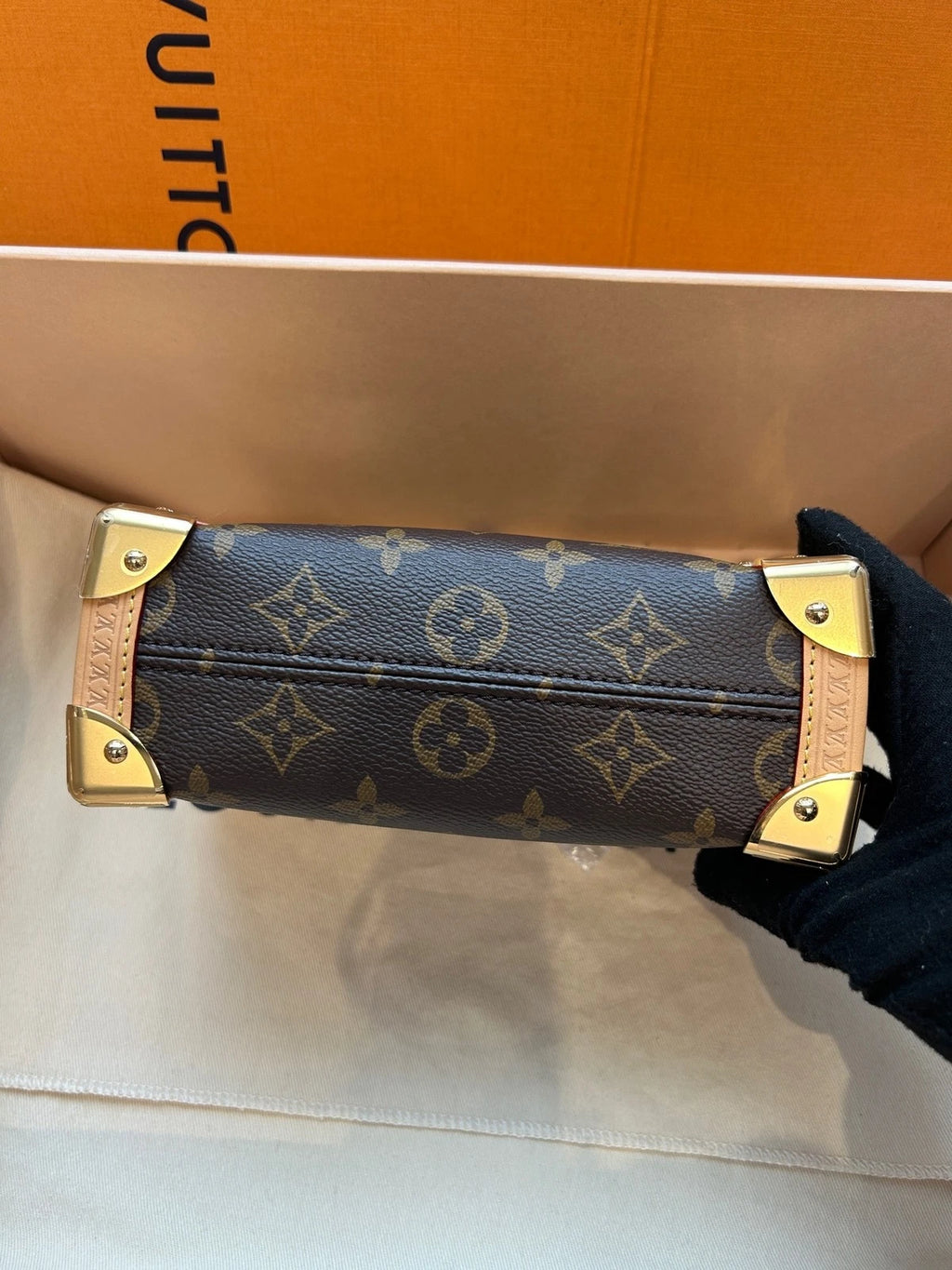 Louis Vuitton Leather Small Box Shoulder Bag For Women