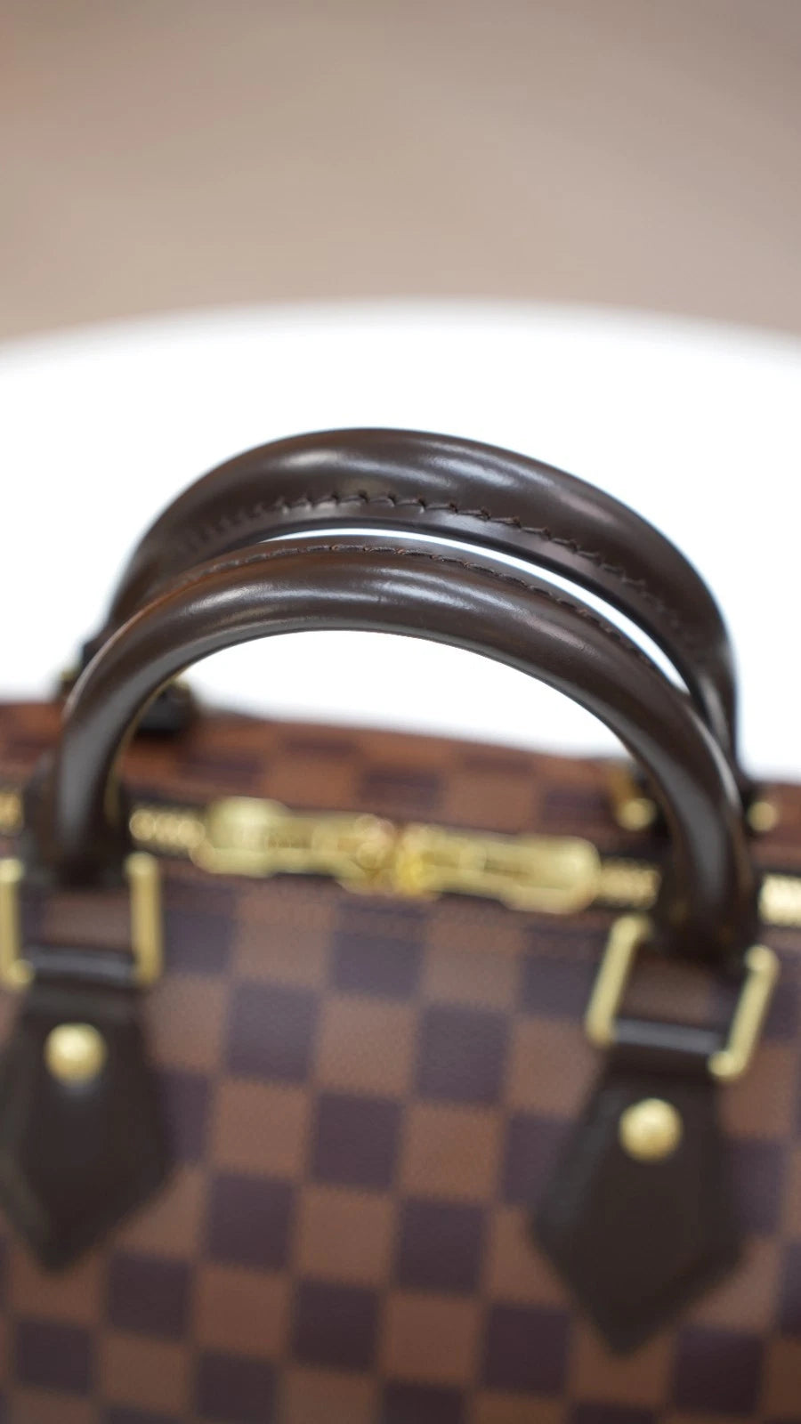 Louis Vuitton Speedy25 Damier Brown Shoulder Bag Top Handle Excellent