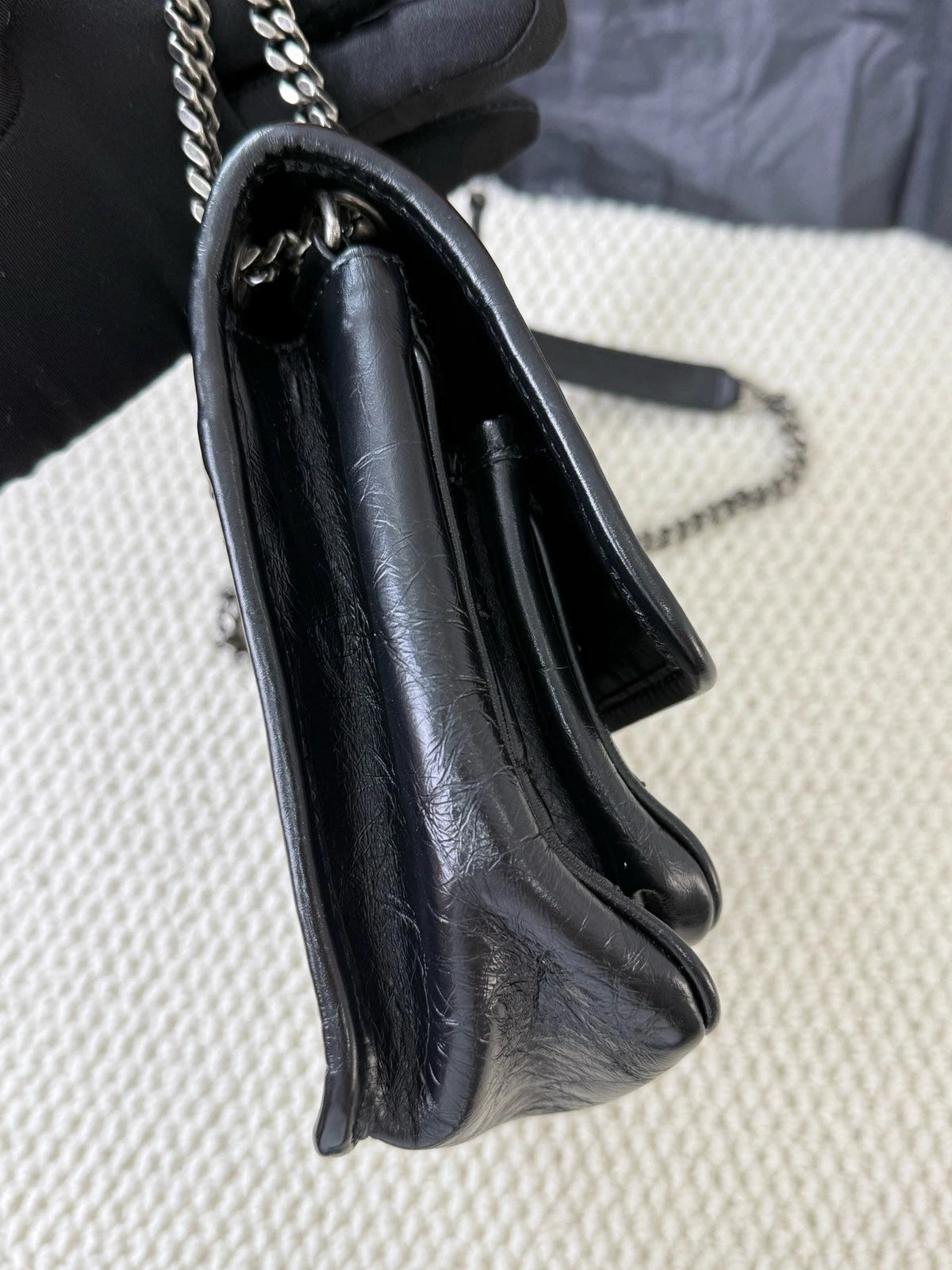 Saint Laurent Niki Leather Black Shoulder Bag Crossbody Excellent