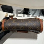 Louis Vuitton Daphne Classic Monogram Brown Gold Buckle Shoulder Bag Women