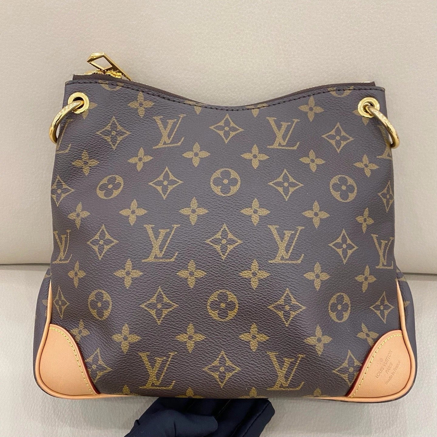 Louis Vuitton Odeon PM Shoulder Bag Crossbody Monogram Brown Gold Women Classic