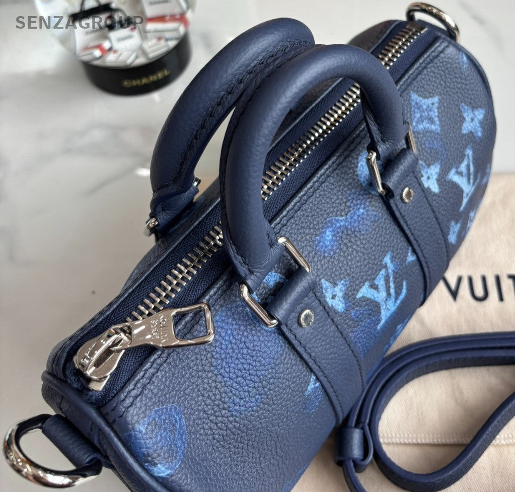 Louis Vuitton Navy Blue Keep All XS 2WAY Crossbody Handbag Almost brand NEW