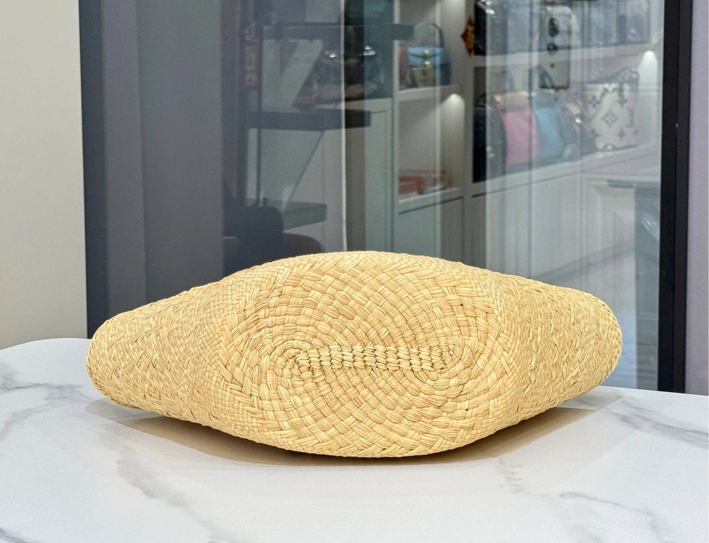 Loewe Women Palm Leaf Leather Woven Basket Shoulder Bag