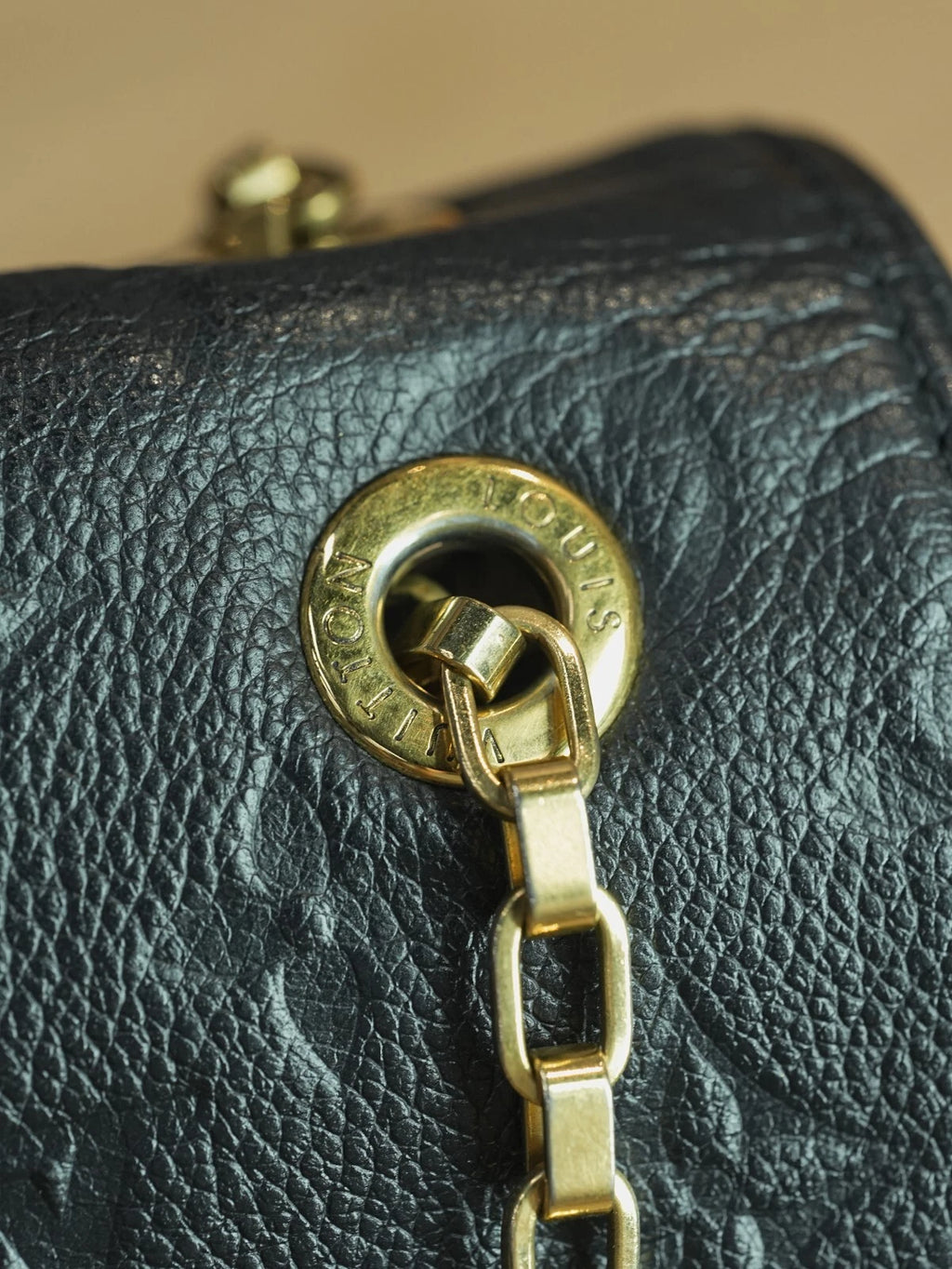 Louis Vuitton Saint-Germain MM Black Empreinte Monogram Shoulder Bag Crossbody - Pre-Owned