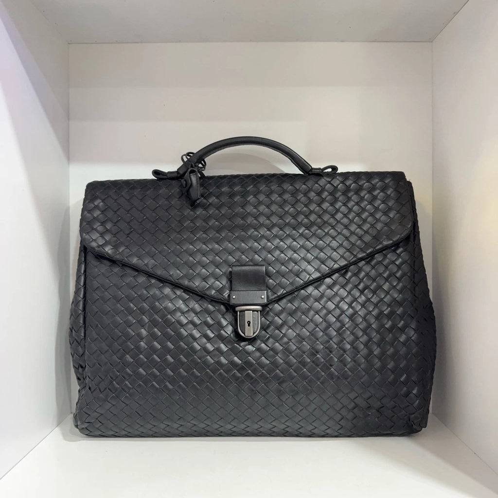 Bottega Veneta Classic Woven Leather Handbag Briefcase For Women