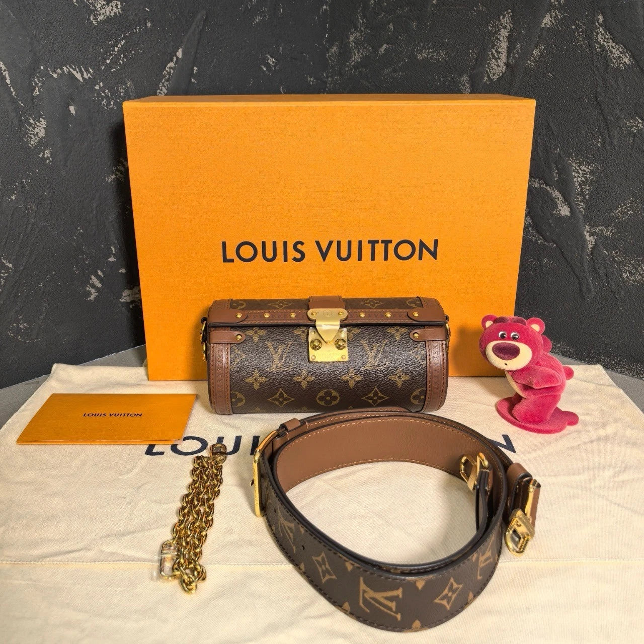 Louis Vuitton Papillon Canvas Shoulder Bag For Women