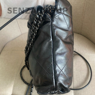 Chanel 22 Bag Mini 24P So Black Chain Shoulder Bag Classic Women's