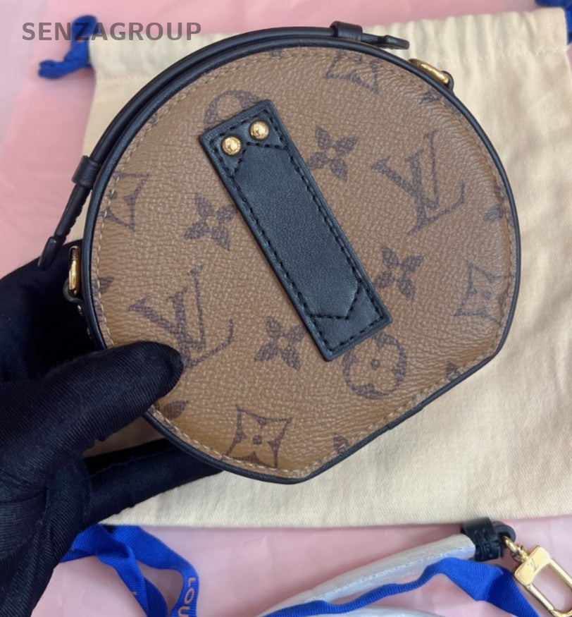 Louis Vuitton Monogram Boite Chapeau mini Crossbody Women Classic Brown