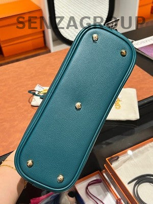 Hermès Bowling 25 Bag in Pine Green with Gold Hardware - Women's Fashion