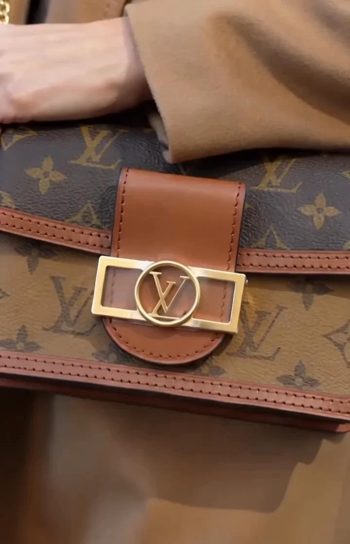 Louis Vuitton Shoulder Bag Monogram Canvas Brown Dauphine OS M68746