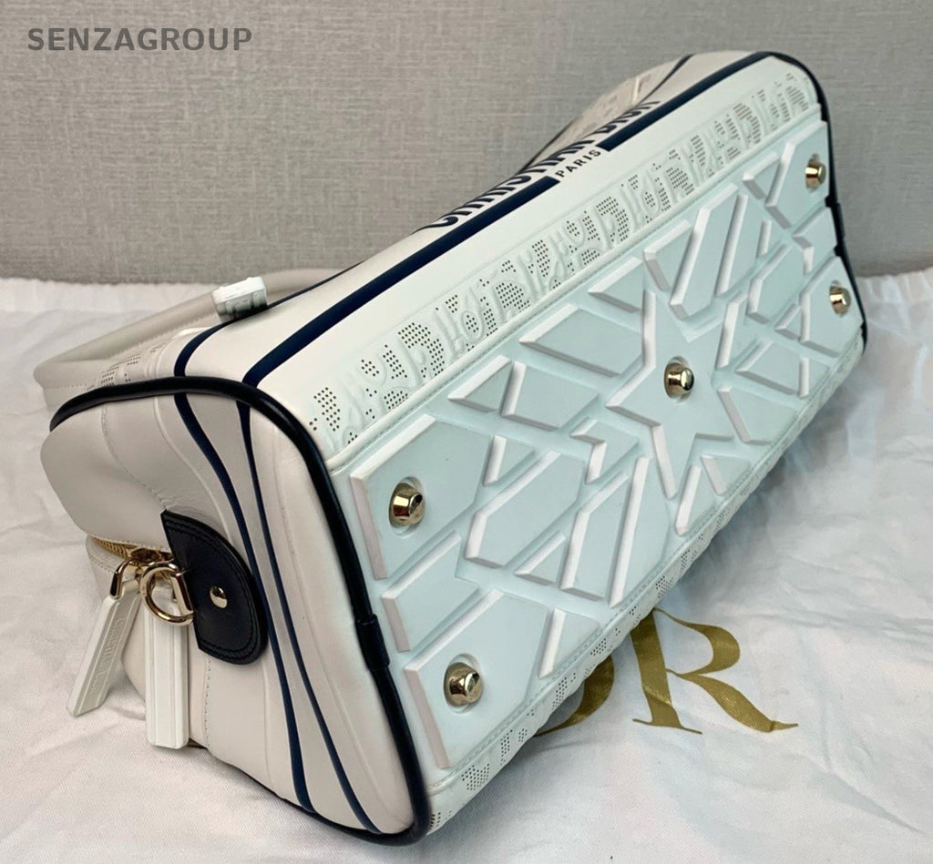 Christian Dior Vibe Logo Top Handle Monogram 2way Shoulder Handbag White