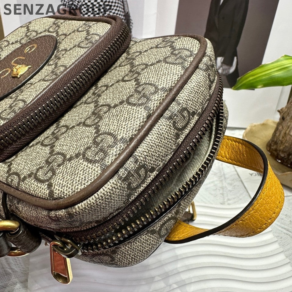 Gucci Neo Vintage GG Monogram Shoulder Crossbody Bag Brown Unisex