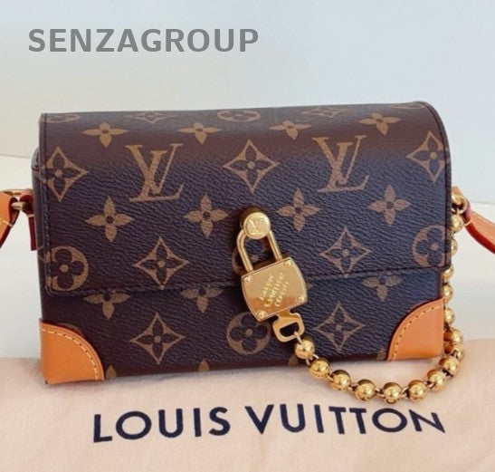 Louis Vuitton Steamer Mini Monogram Shoulder Bag Crossbody Brown Gold Women