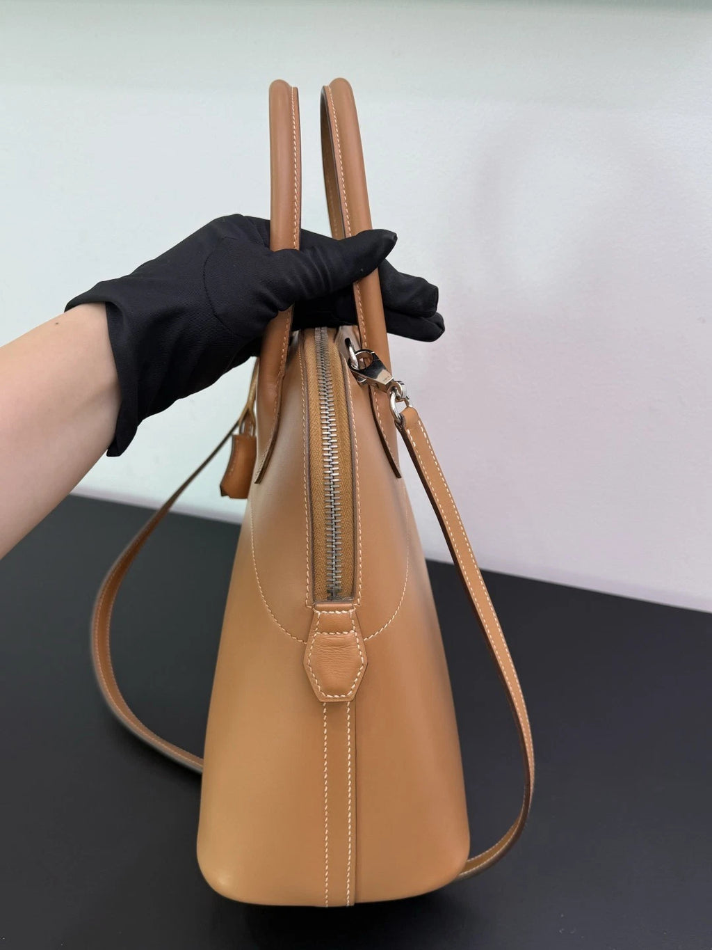 Hermes Bolide31 Chamonix Brown Handbag with Detachable Crossbody Strap SHW