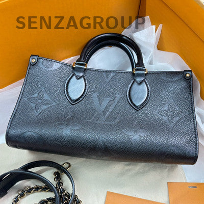 Louis Vuitton OTG Crossbody Bag Black Gold Women's Leather Tote
