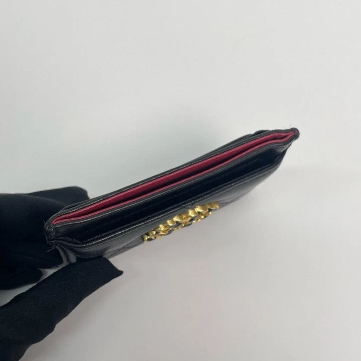 Chanel 19Bag Lambskin Black Gold Card Bag For Women