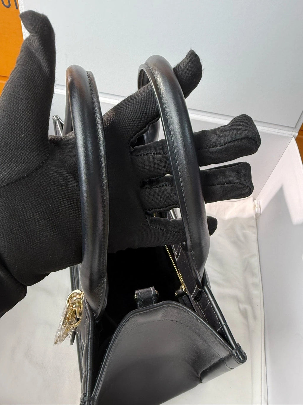 Dior Full Leather Black Gold Small Tote Bag For Women