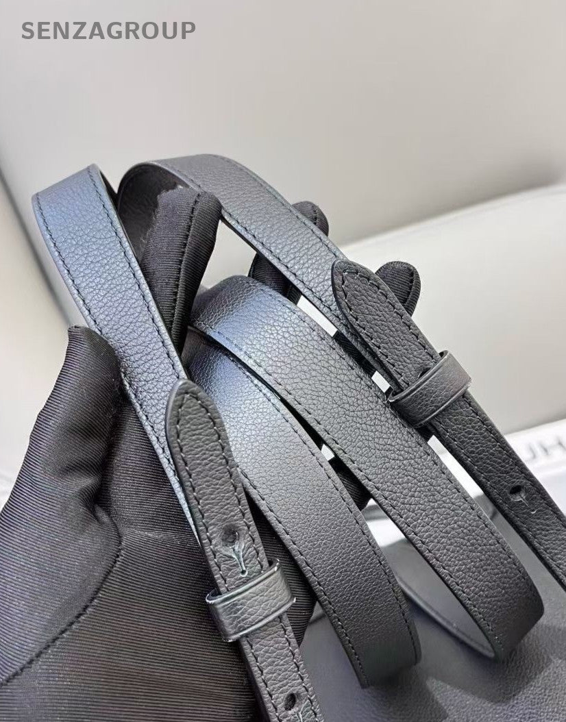 Louis Vuitton lockme Calfskin Backpack Shoulder Bag Black