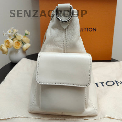 Louis Vuitton Carryall PM Bag Silver White Monogram Women's Classic