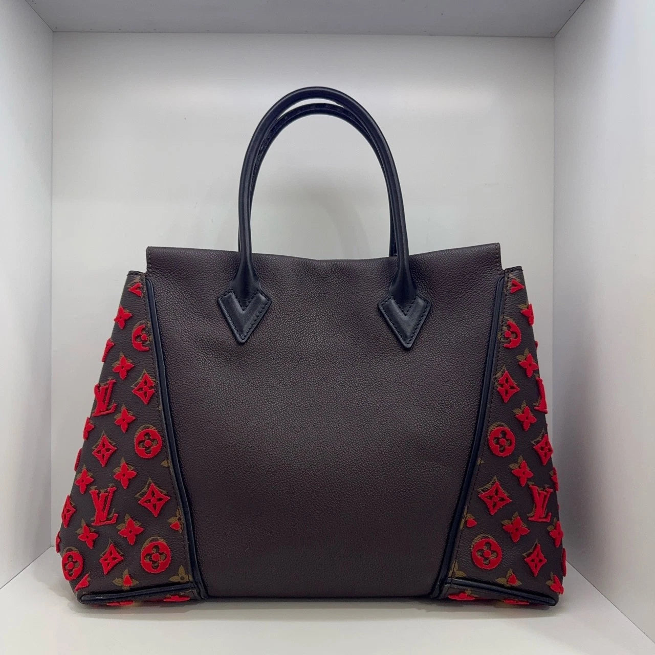 Louis Vuitton Lockit Red Suede Monogram Limited Edition Handbag For Women