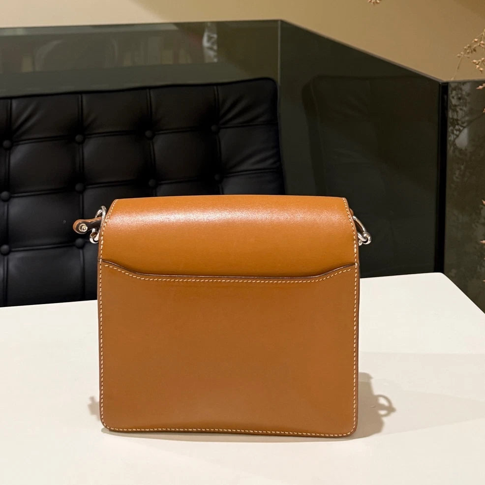 Hermès Roulis 19 Bag Orange Silver Hardware Shoulder Crossbody Bag Women