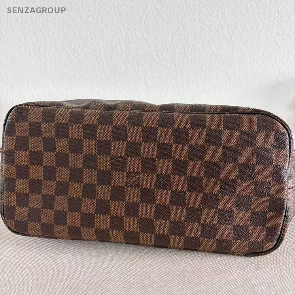 Louis Vuitton Damier NF MM Shoulder Bag Brown Gold Used Women Classic