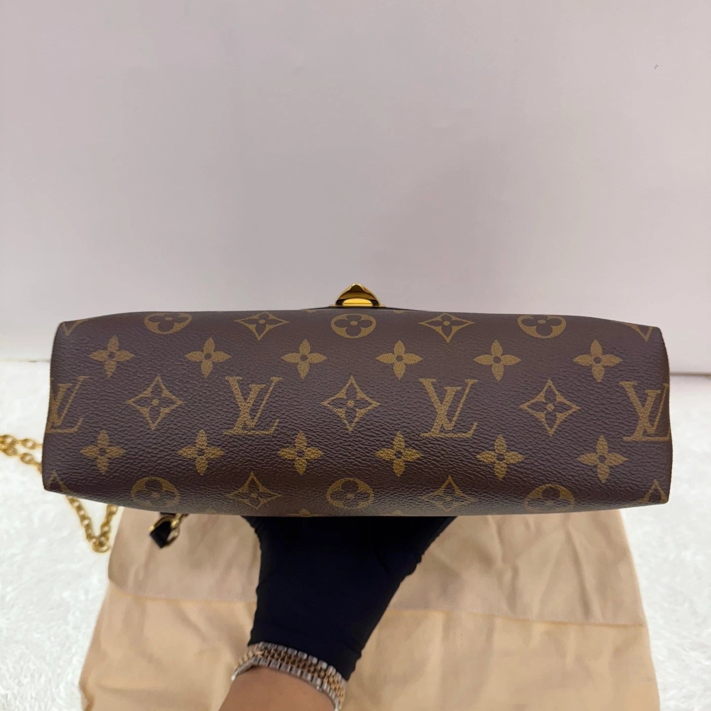 Louis Vuitton Saint Placide Monogram Red Canvas Chain Shoulder Bag Crossbody