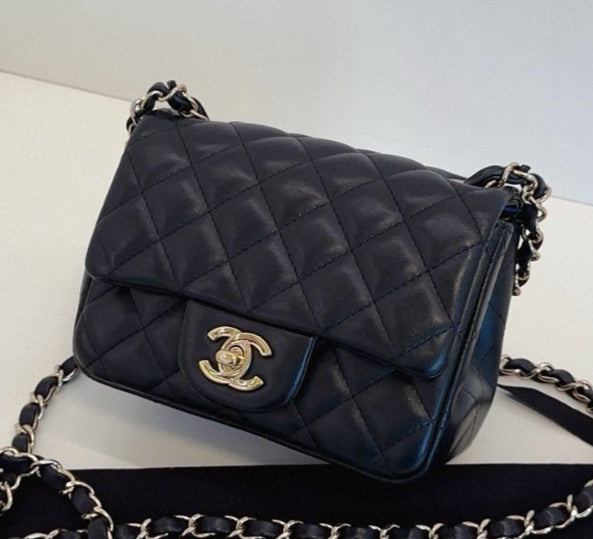 Chanel Classic Flap Chain Diamond Black Gold Shoulder Crossbody Women Fashion