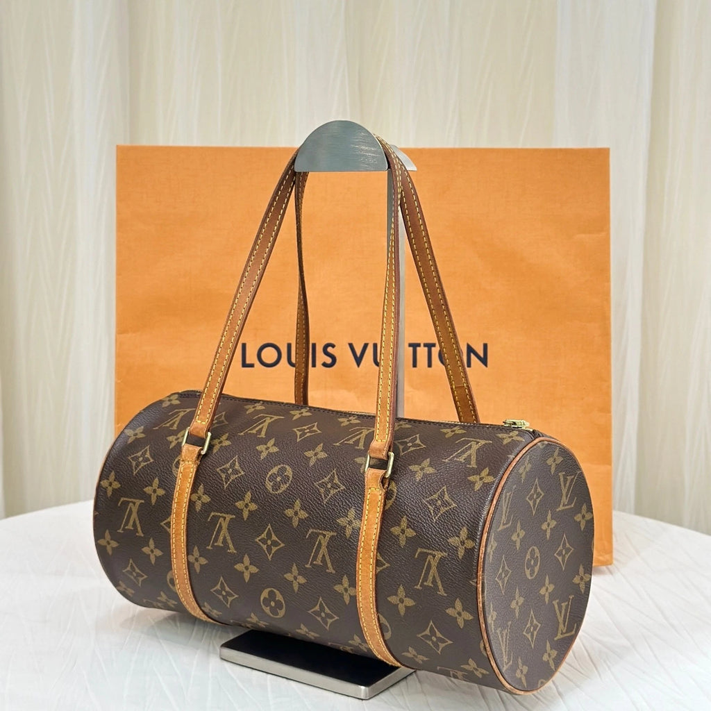 Louis Vuitton Vintage Canvas Papillon Shoulder Bag For Women