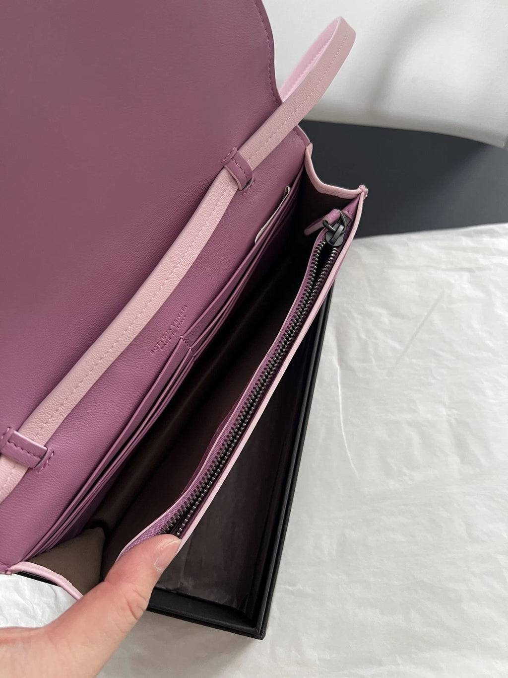 Bottega Veneta WOC Intrecciato Pink Purple 2-Way Shoulder Bag Crossbody