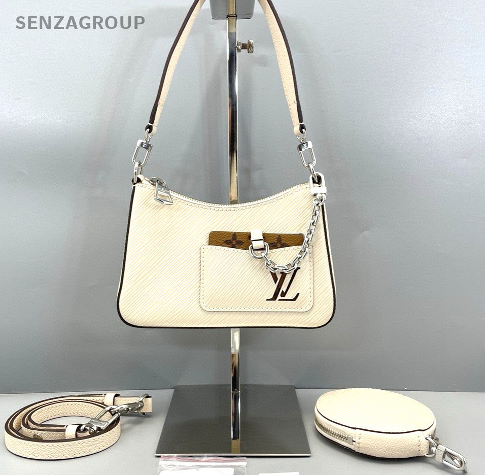 Louis Vuitton Marelle PM Cream White 2WAY Shoulder bag Women