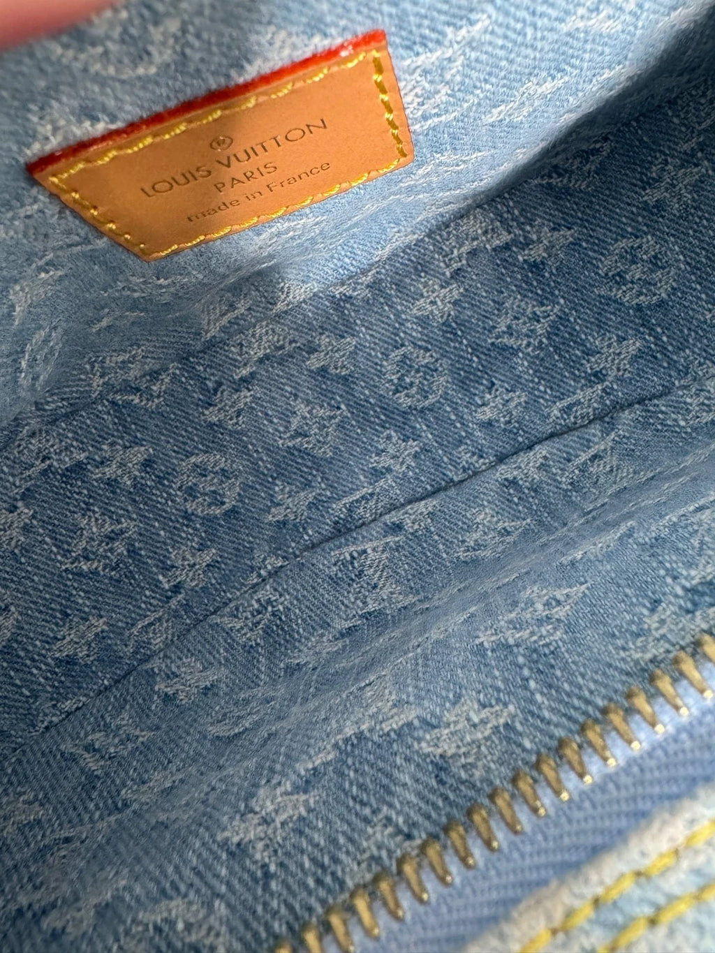 Louis Vuitton Denim Loop Moon Shoulder Bag For Women Light Blue