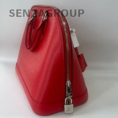 Louis Vuitton Monogram Watercolor Red Silver Handbag Women Classic