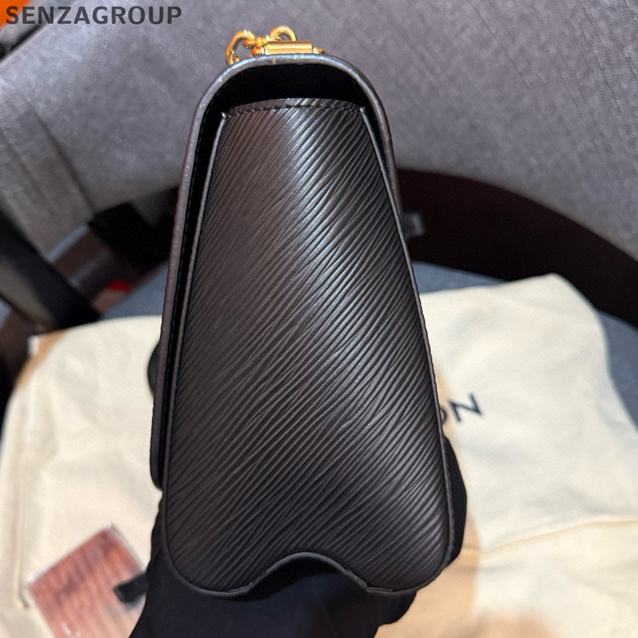 Louis Vuitton Epi Twist Medium Black Gold Chain Shoulder Bag Classic