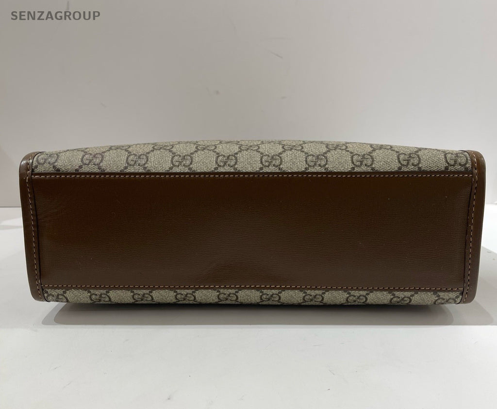 Gucci Ophidia Tote Top Handle Bag Crossbody Brown Gold Women Classic
