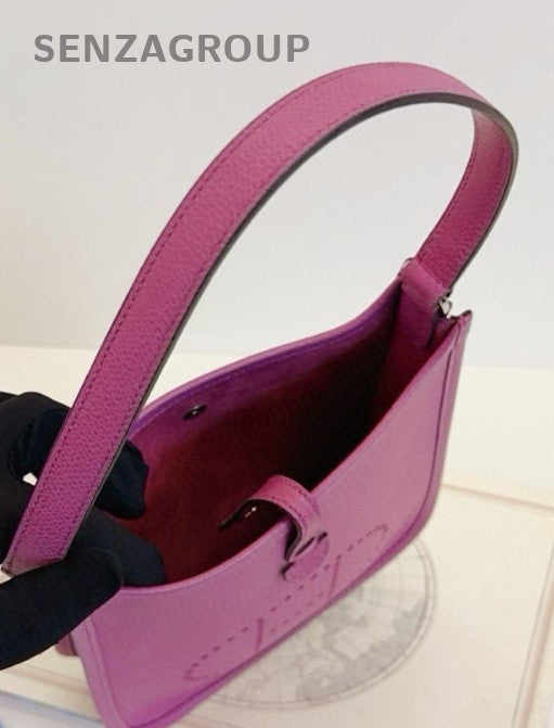 Hermes Evelyne mini Purple Shoulder Handbag Women Almost Brand NEW