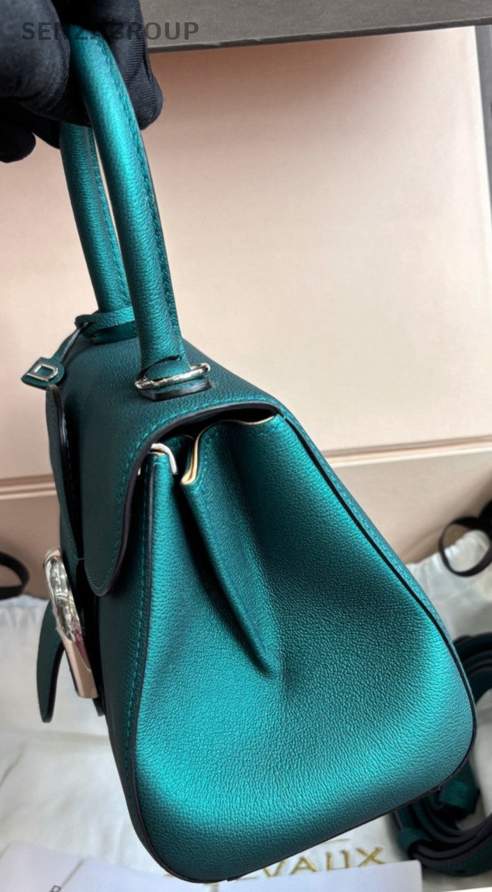 Delvaux mini Brilliant Peacock green Top Handle bag 2WAY Shoulder Women