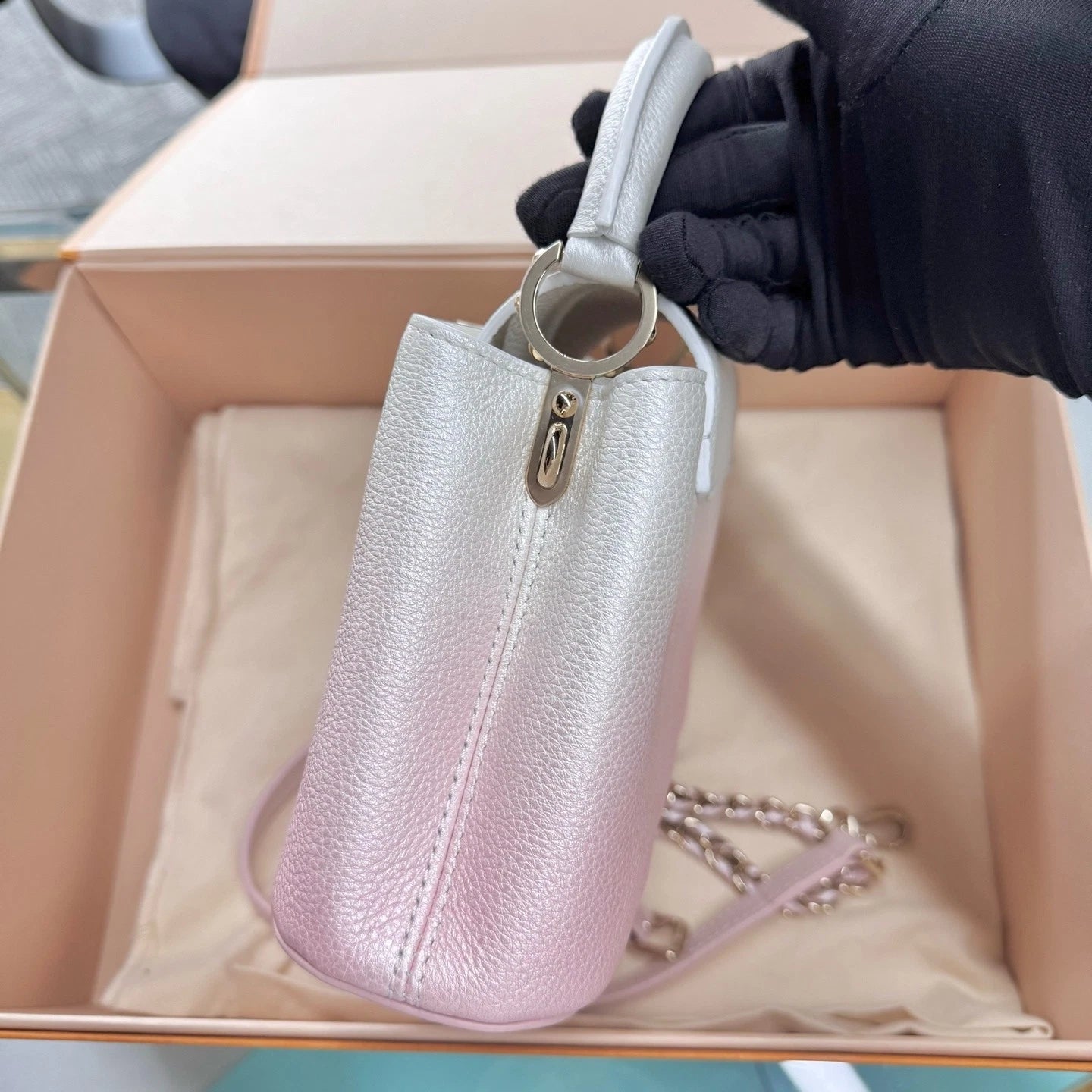 Louis Vuitton Capucines Mini Pink Gradient Bag For Women