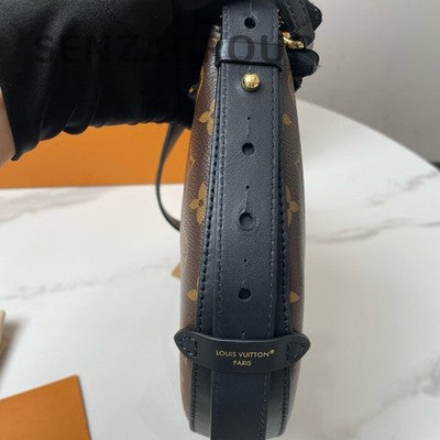 Louis Vuitton Cookie BB Monogram Chain Shoulder Bag Black Brown