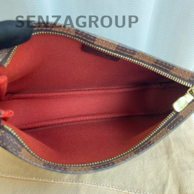 Louis Vuitton Damier Ebene Canvas Chain Shoulder Bag - Classic & Stylish