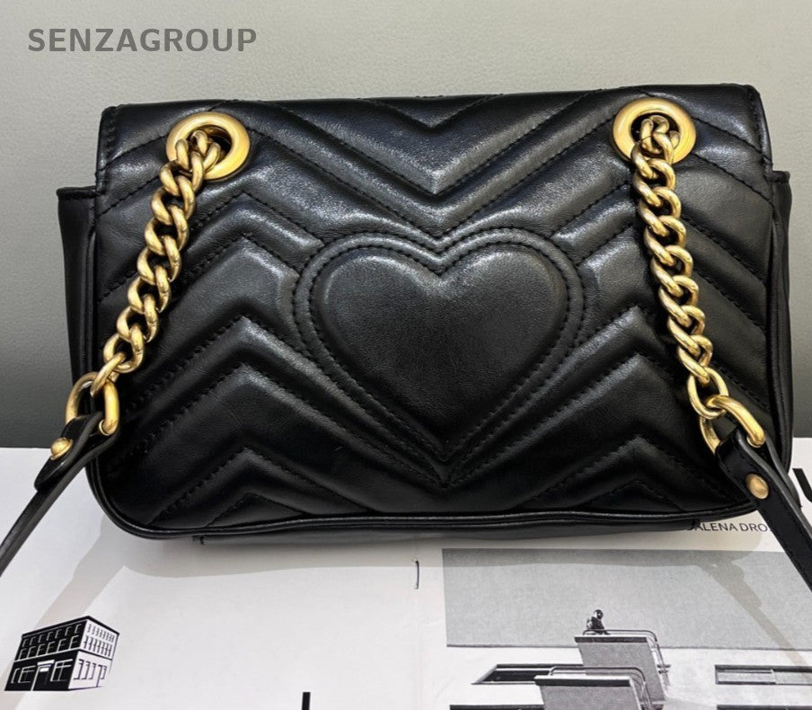 Gucci Marmont22 2ways Shoulder Crossbody Bag Women Black