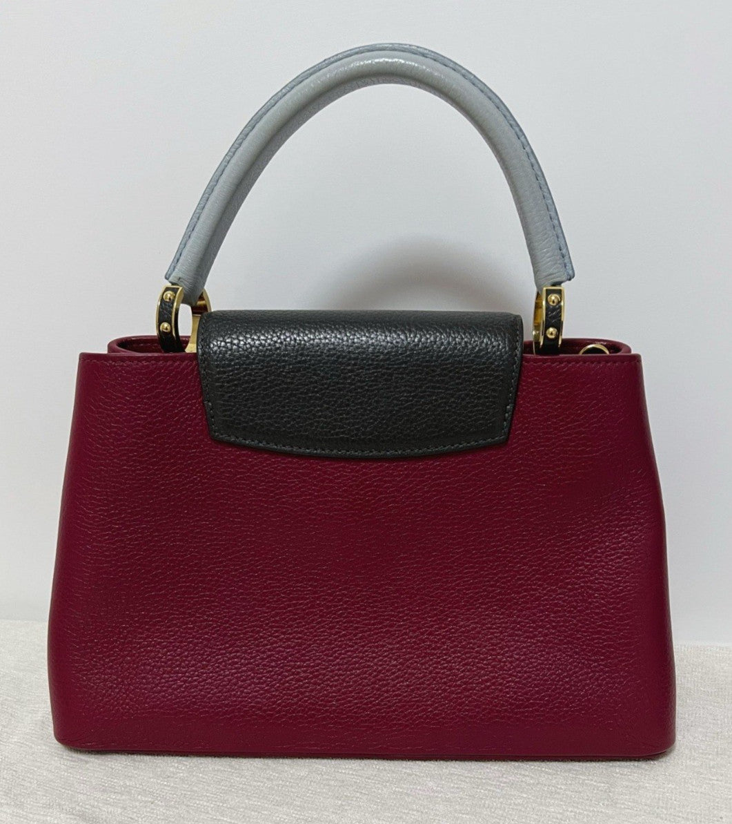 Louis Vuitton Capucines MM Top Handle 2way Shoulder Handbag Red Women