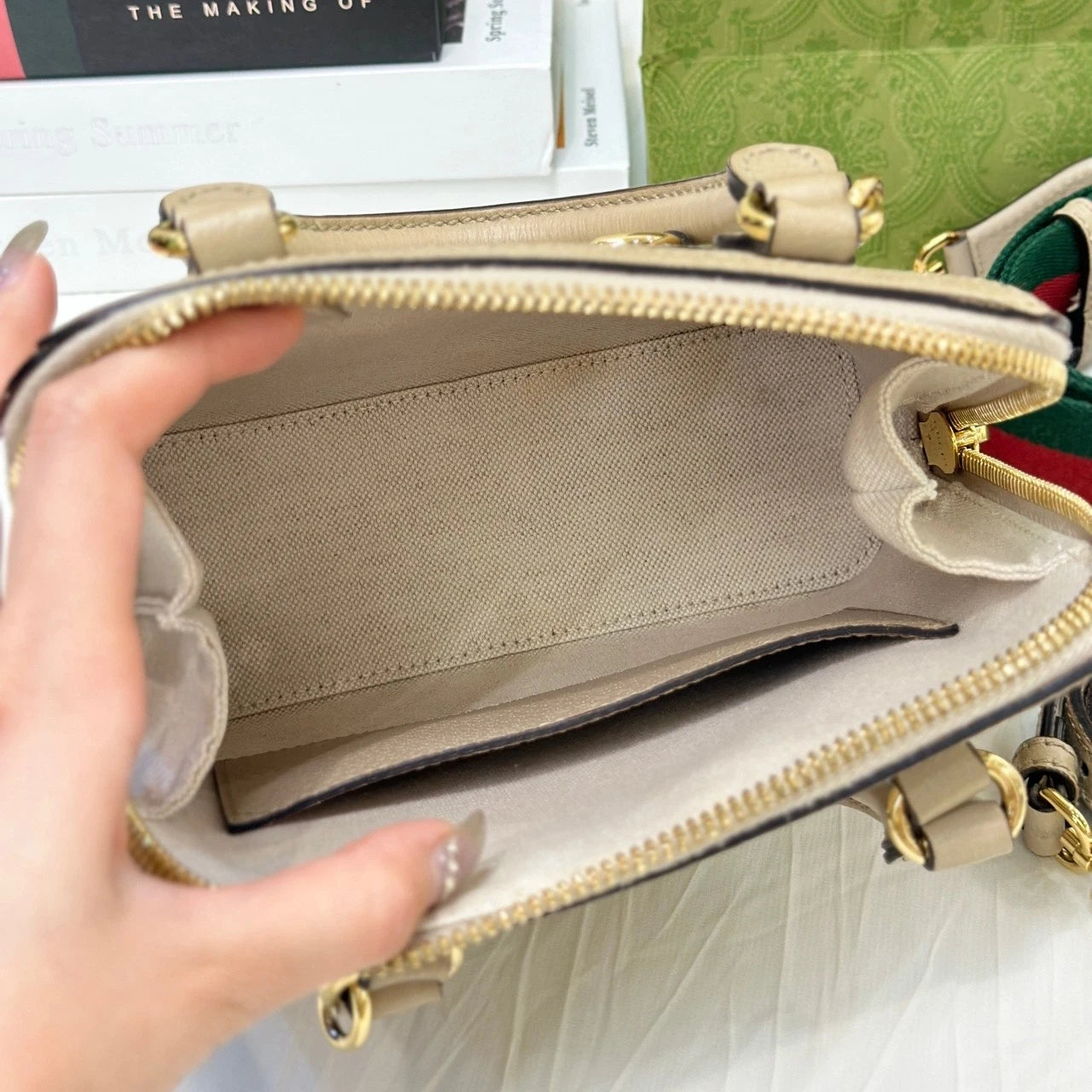 GUCCI 1955 Monogram Canvas Mini Shell Crossbody For Women