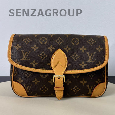 Louis Vuitton Diane Monogram Shoulder Crossbody Bag Brown Gold Hardware